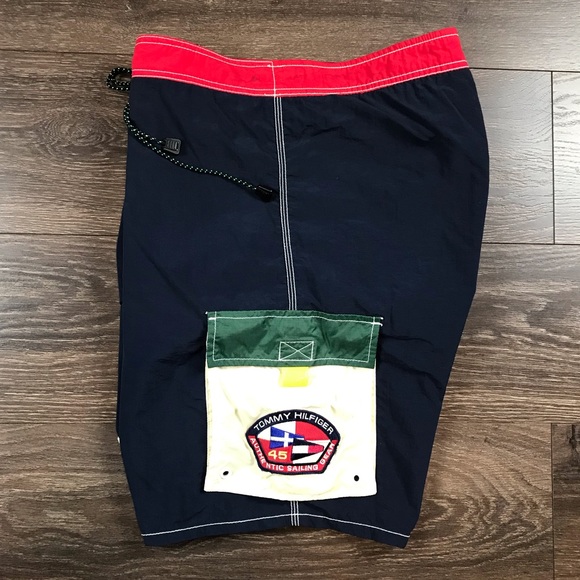 Tommy Hilfiger Authentic Sailing Gear Men’s 1988 Vintage Swim Trunk Shorts Sz L - Picture 8 of 14